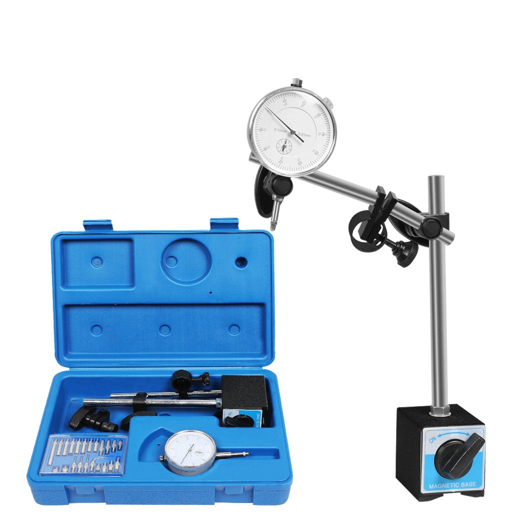 Traderight Dial Indicator Gauge – Magnetic Base 0-10mm 22-Point Set