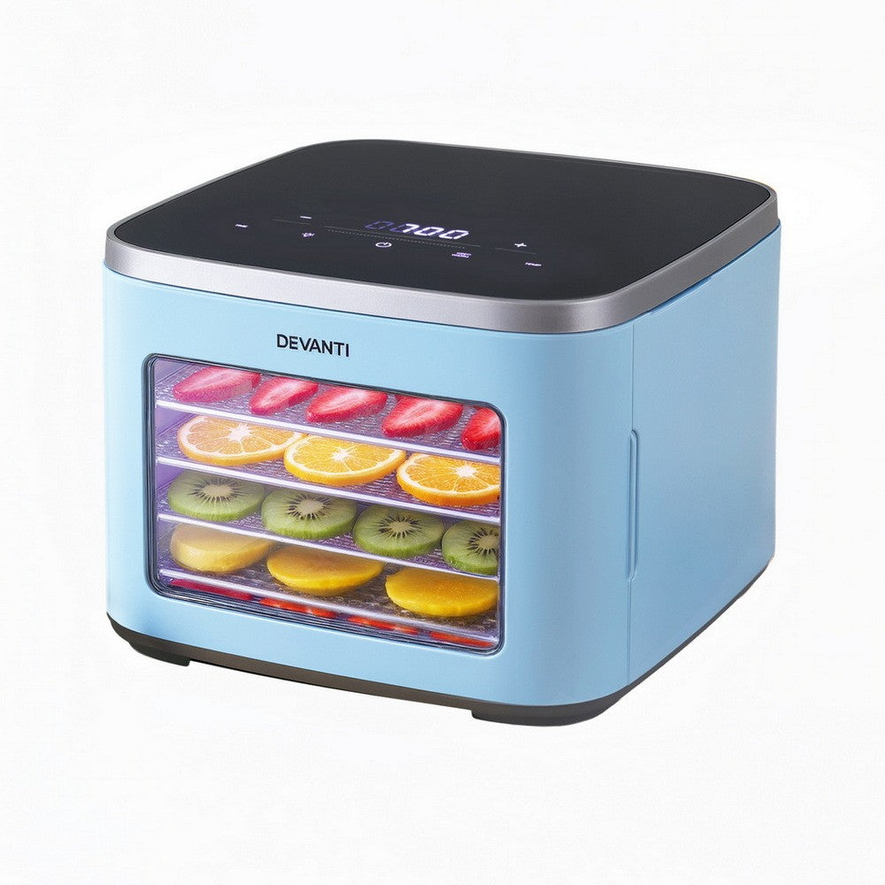 5 Tray Food Dehydrator Stainless Steel Fruit Jerky Dryer Mini