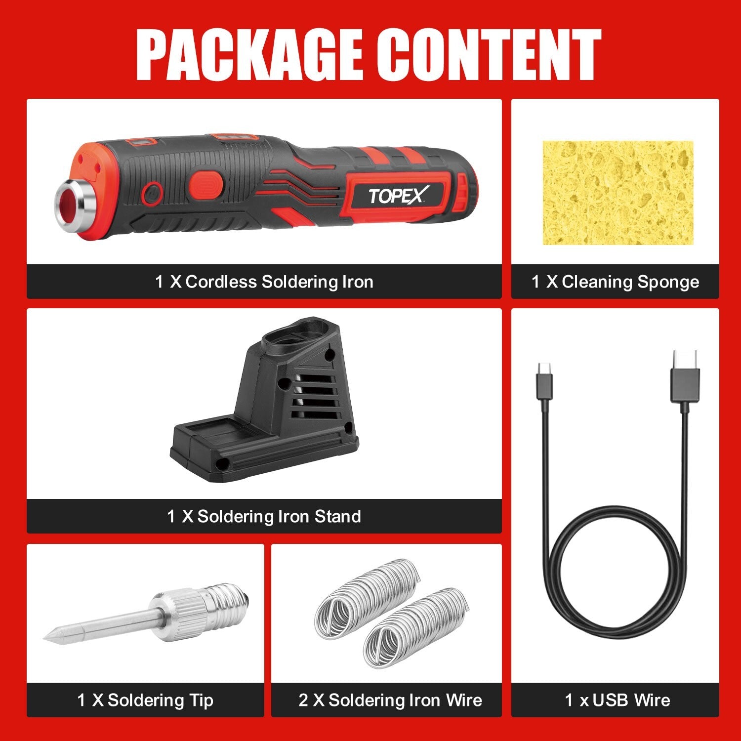 4V Cordless Soldering Iron – 8W Rechargeable with Lithium Battery