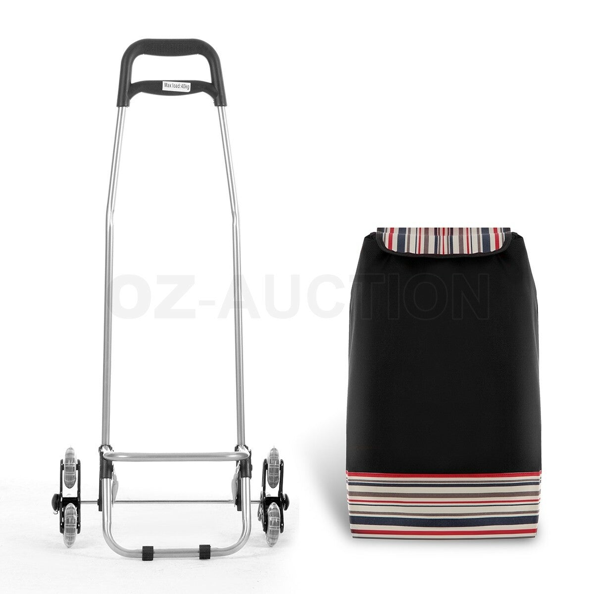 Waterproof Foldable Grocery Cart – Nylon Basket with Wheels