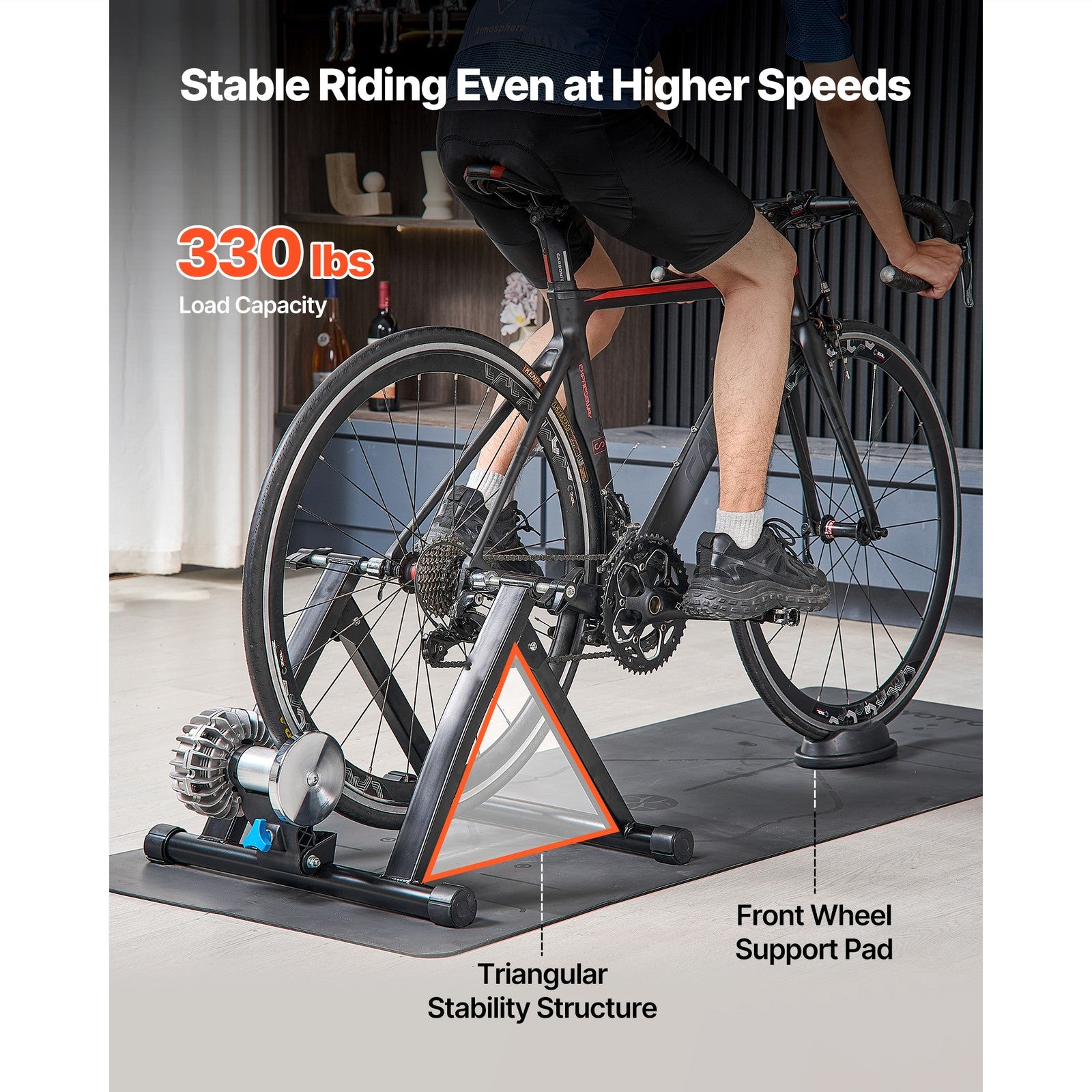 Uimoso Fluid Bike Trainer Stand for Indoor Cycling, Fits 26-29 Inch & 700C Bikes