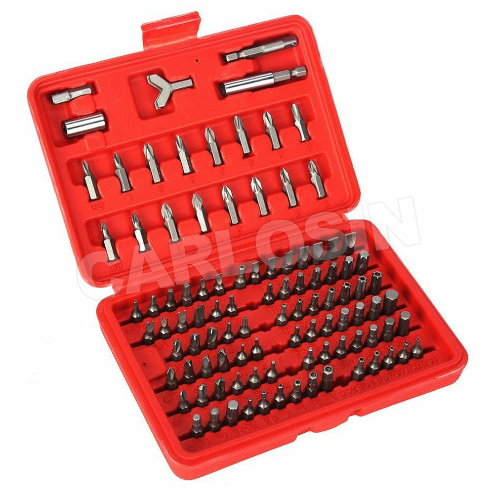 100pc Security Bit Set Tamper Proof Torx Star Hex Screwdriver