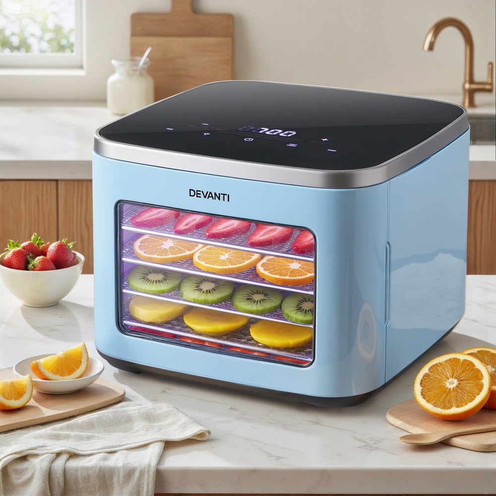 5 Tray Food Dehydrator Stainless Steel Fruit Jerky Dryer Mini