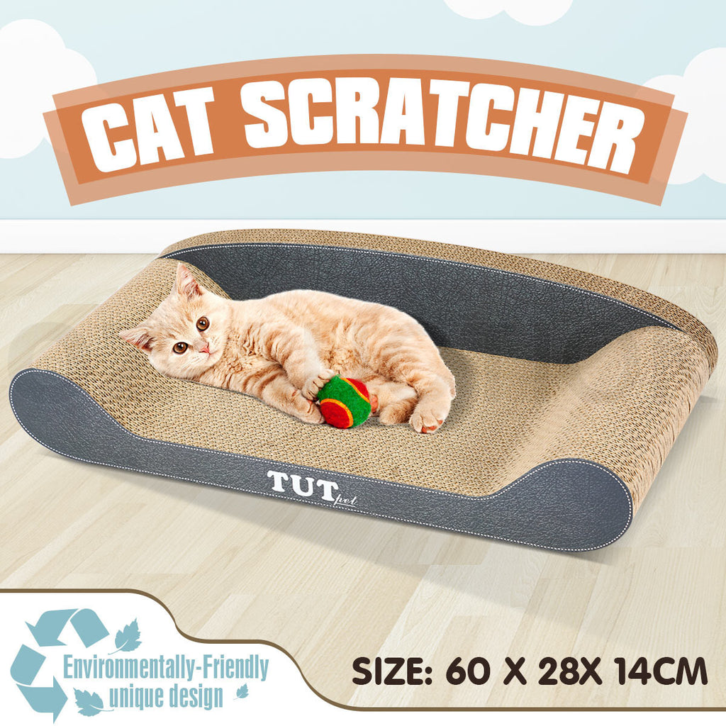 Cat Scratching Post – Corrugated Cardboard Sofa Shape 60x28x14CM