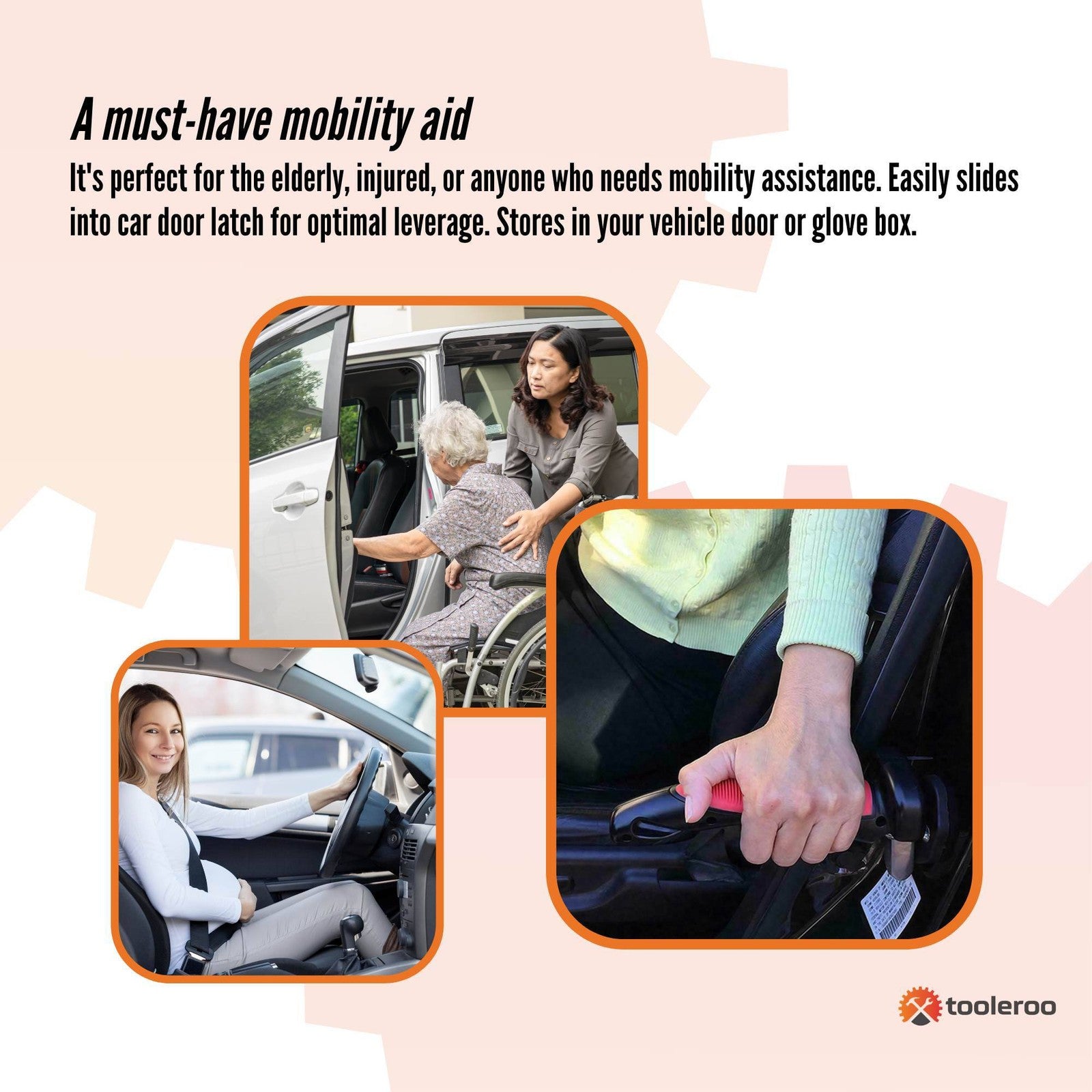 Car Cane Door Handle for Safe Vehicle Entry and Exit