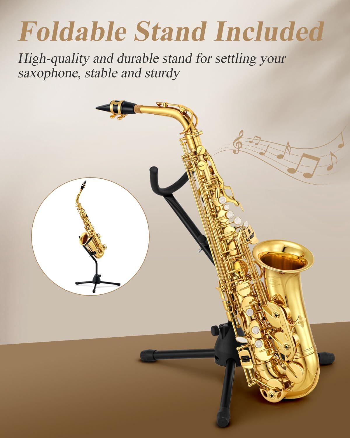 Eastar E Flat Alto Saxophone Gold Lacquered Student Sax Band
