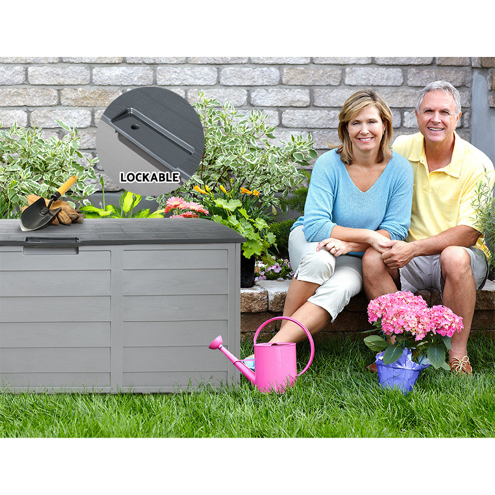 Outdoor Storage Box 290L Lockable Garden Deck Container