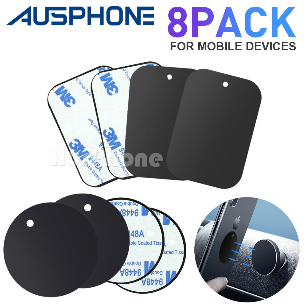 8x Magnet Metal Plate for Magnetic Car Phone Mount