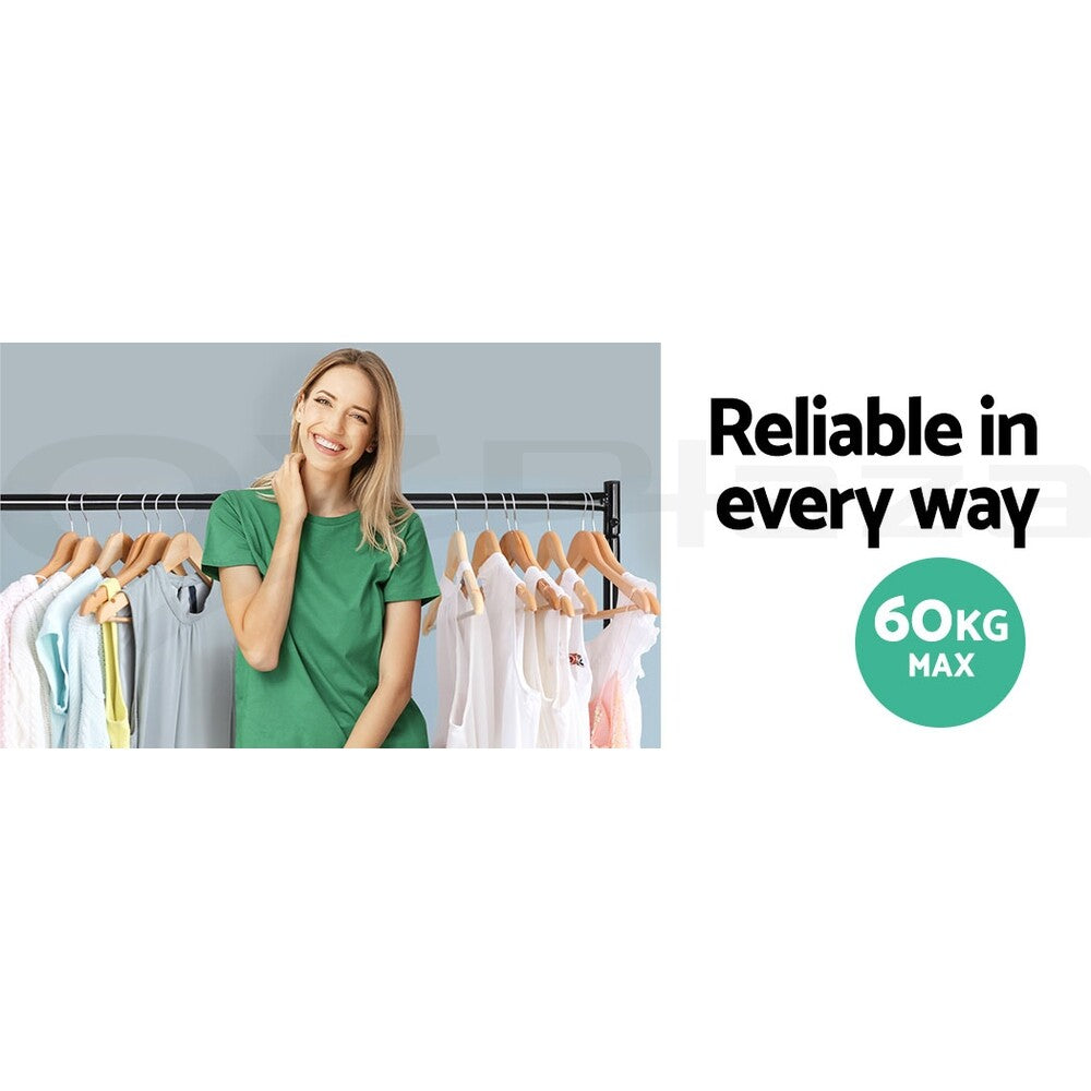 Clothes Rack 6FT Metal Garment Hanger Stand with Wheels