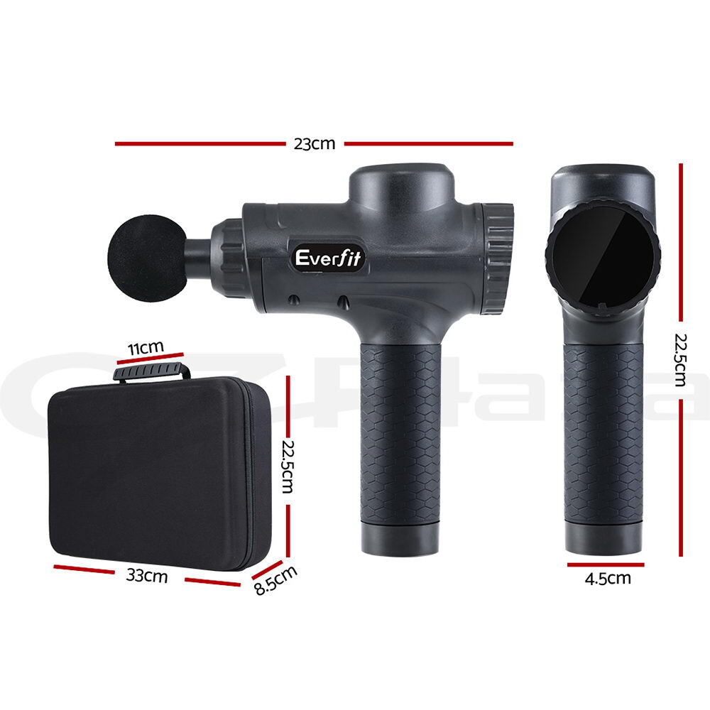 Massage Gun 6 Heads Electric LCD Percussion Vibration Relief
