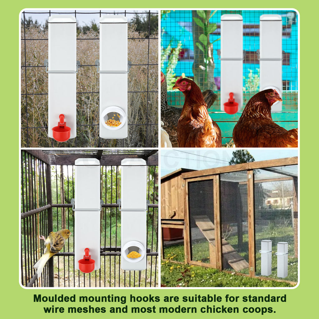 4L Automatic Chicken Water & Food Dispenser – Poultry Feeder