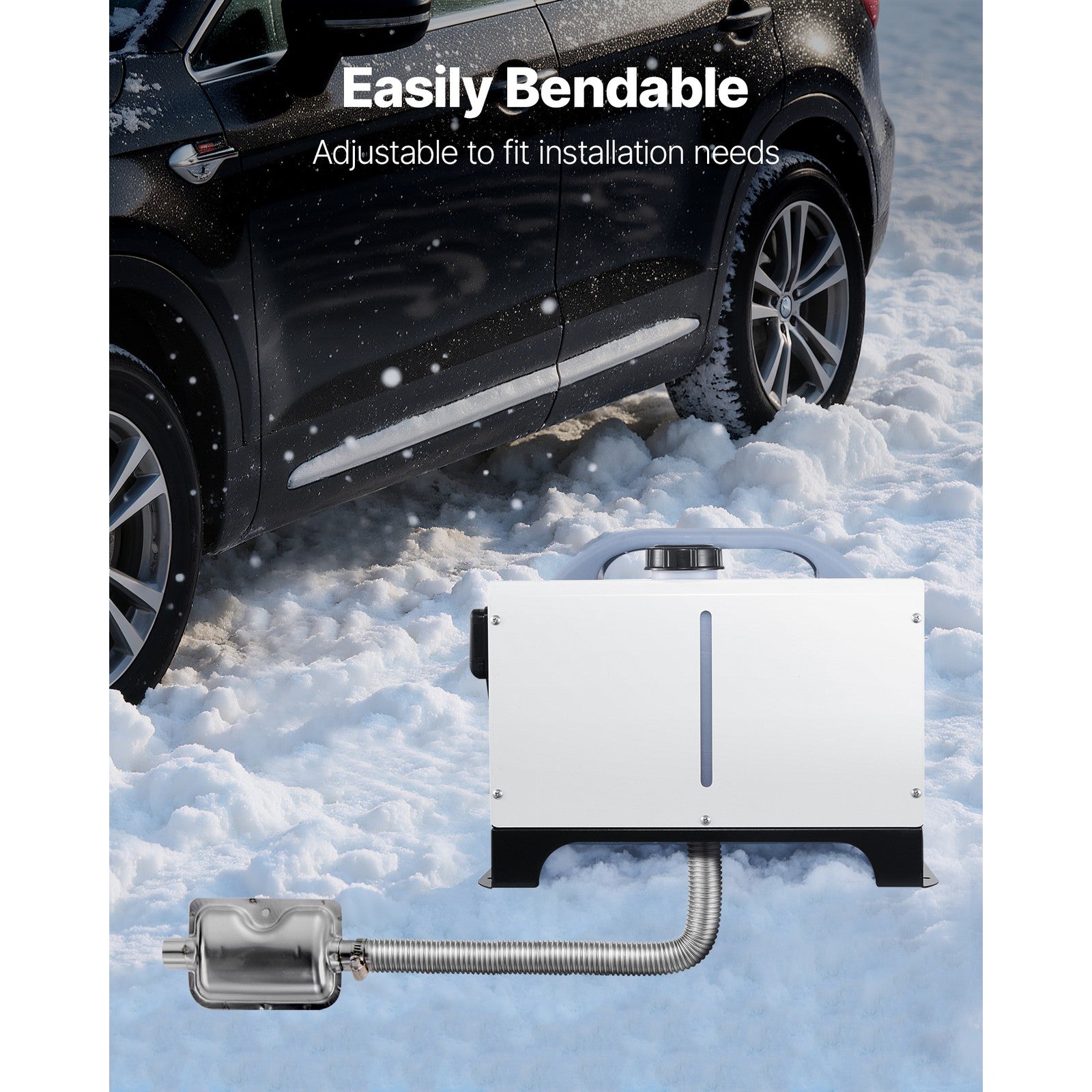 Uimoso Flexible Diesel Heater Exhaust Hose 1490mm with 2 Secure Clamps