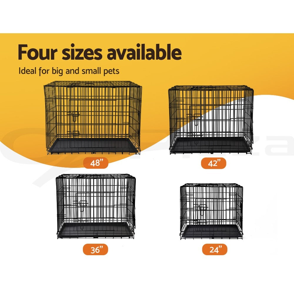 Dog Cage Crate Metal Kennel Cat Playpen Large 24–48"