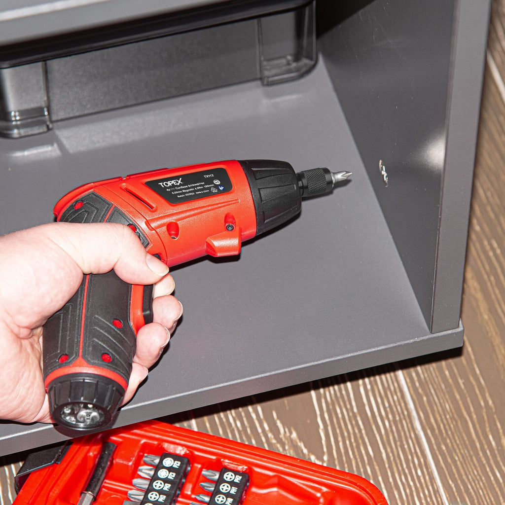 82pc Cordless Electric Screwdriver Set – 4V Max with CRV Bits