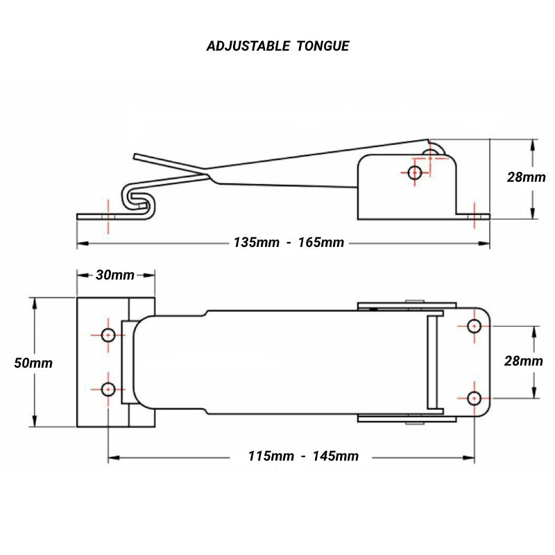 White Roof Clamp J Hook for Pop Top Caravan and Camper