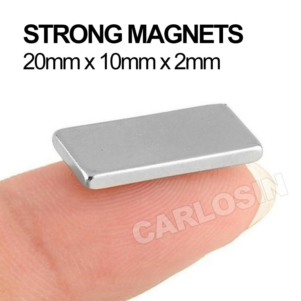 10pcs Super Strong Neodymium Block Magnets Rare Earth 20×10×2mm