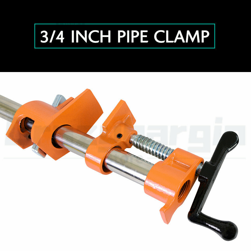 3/4" Gluing Pipe Clamp 4pc – Woodworking Vice with Wide Pads