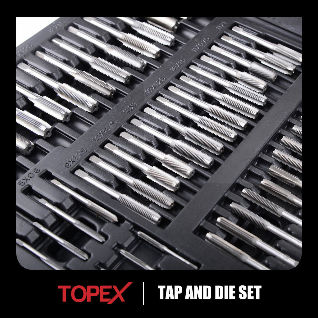 118pc Tap & Die Set – Metric Screw Thread Drill Kit M2-M18