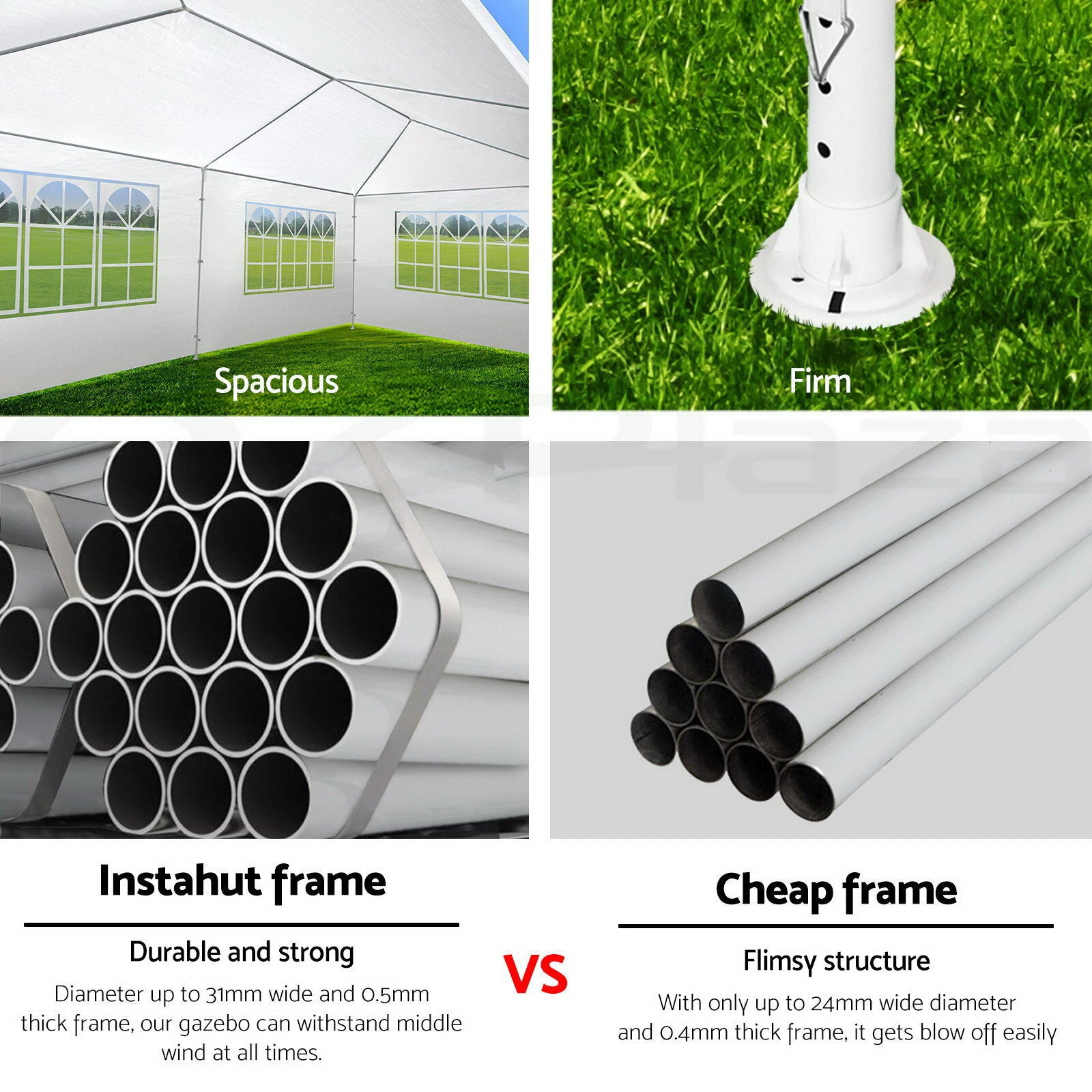 Marquee 3x9 Wedding Party Camping Tent Outdoor White