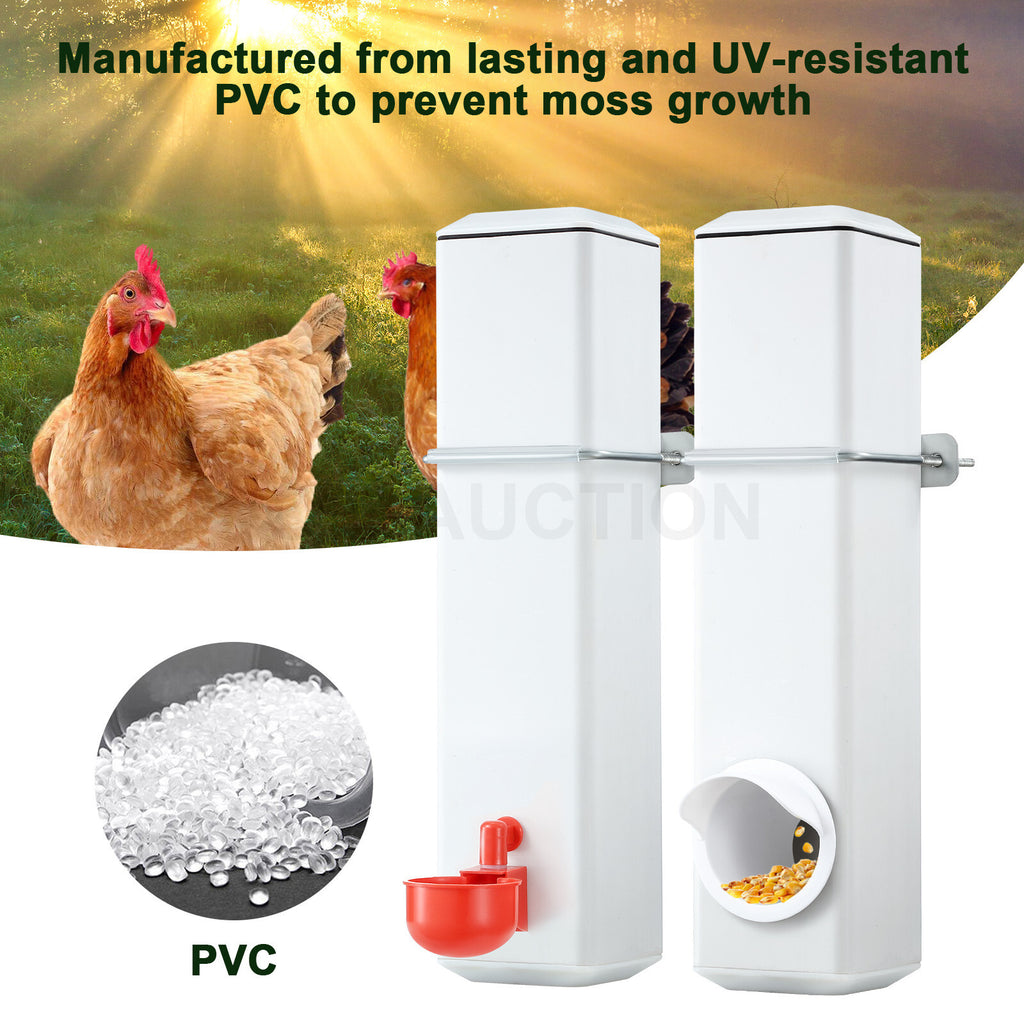 4L Automatic Chicken Water & Food Dispenser – Poultry Feeder