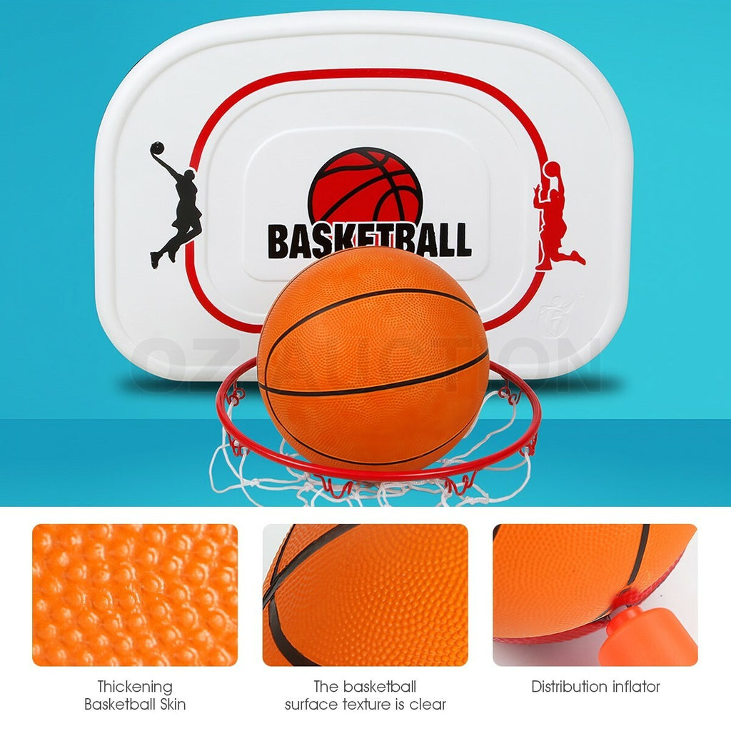 2.4m Large Kids Portable Basketball Hoop Stand Set Adjustable Height