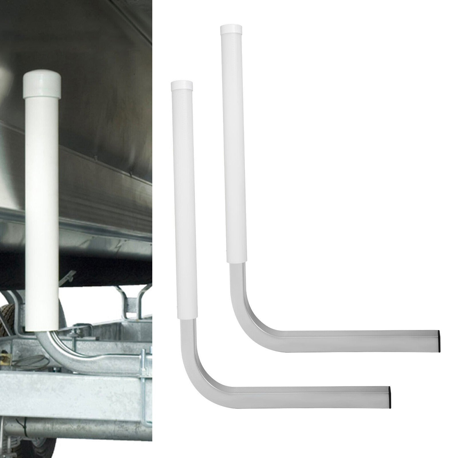 Uimoso Boat Trailer Guide-on 22" Steel Trailer Post Guide on w/ 1 Pair PVC