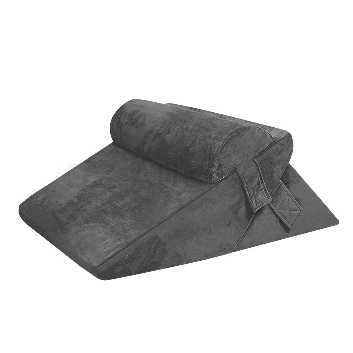 3PCS Wedge Pillow Set – Memory Foam Bed, Neck & Leg Support, Grey