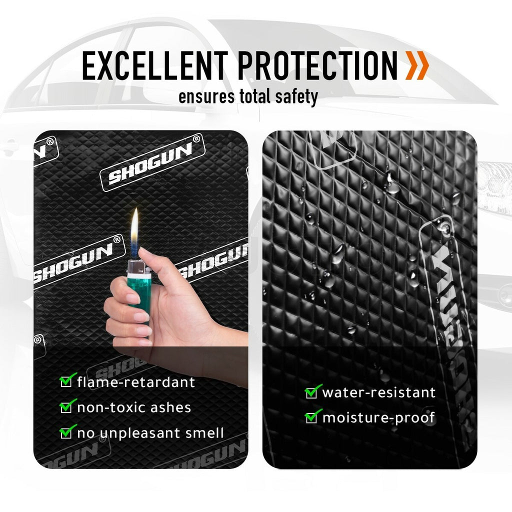 4m² 20Pc Car & Truck Sound Deadener – Butyl Rubber Mat, Heat Proof