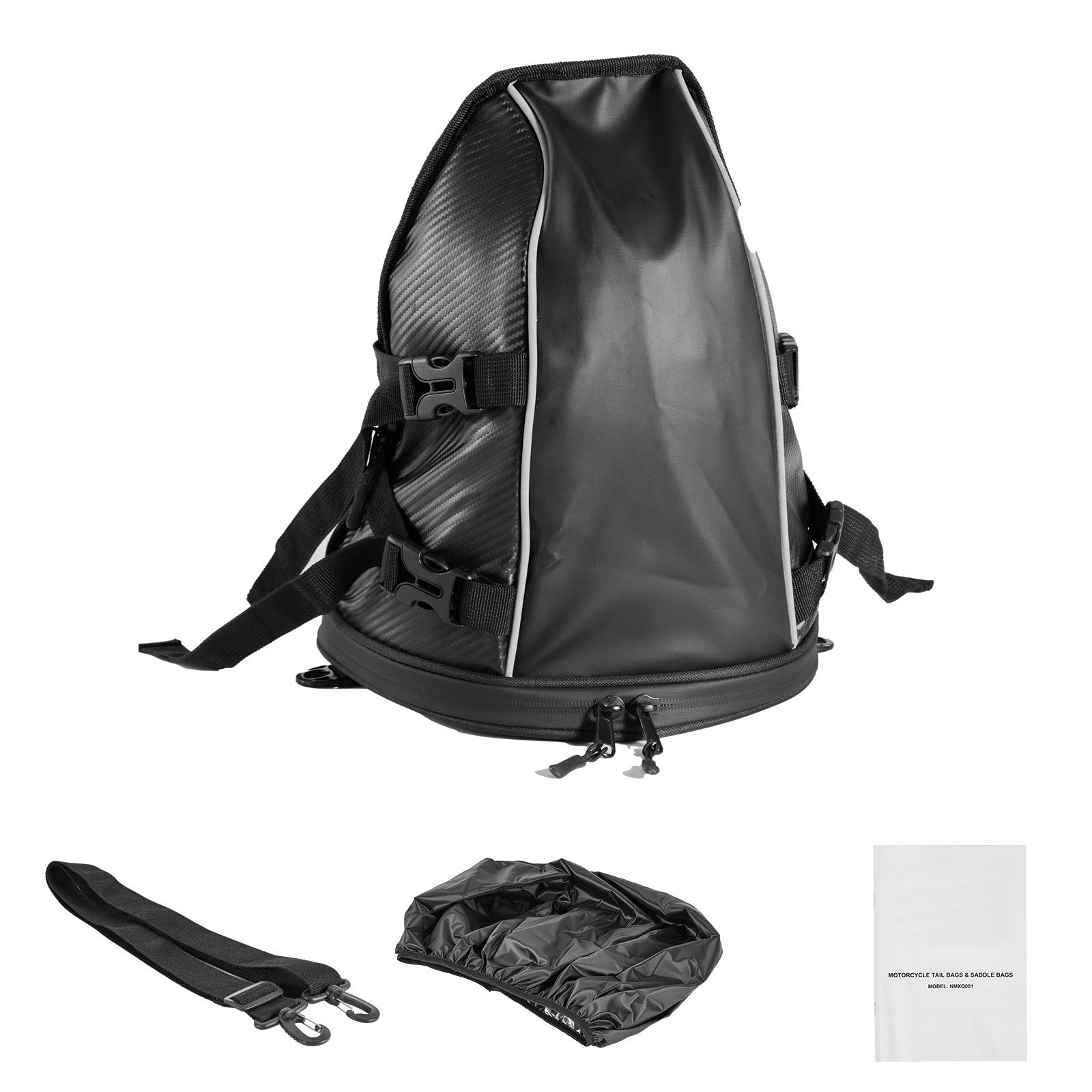 Uimoso Motorcycle Tail Bag Rear Seat Luggage Storage Backpack 10L