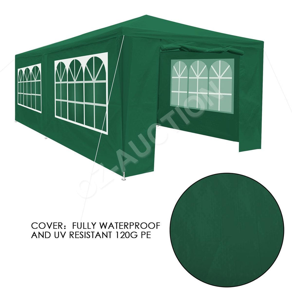 3x6m Folding Gazebo Party Tent Outdoor Wedding Waterproof Green