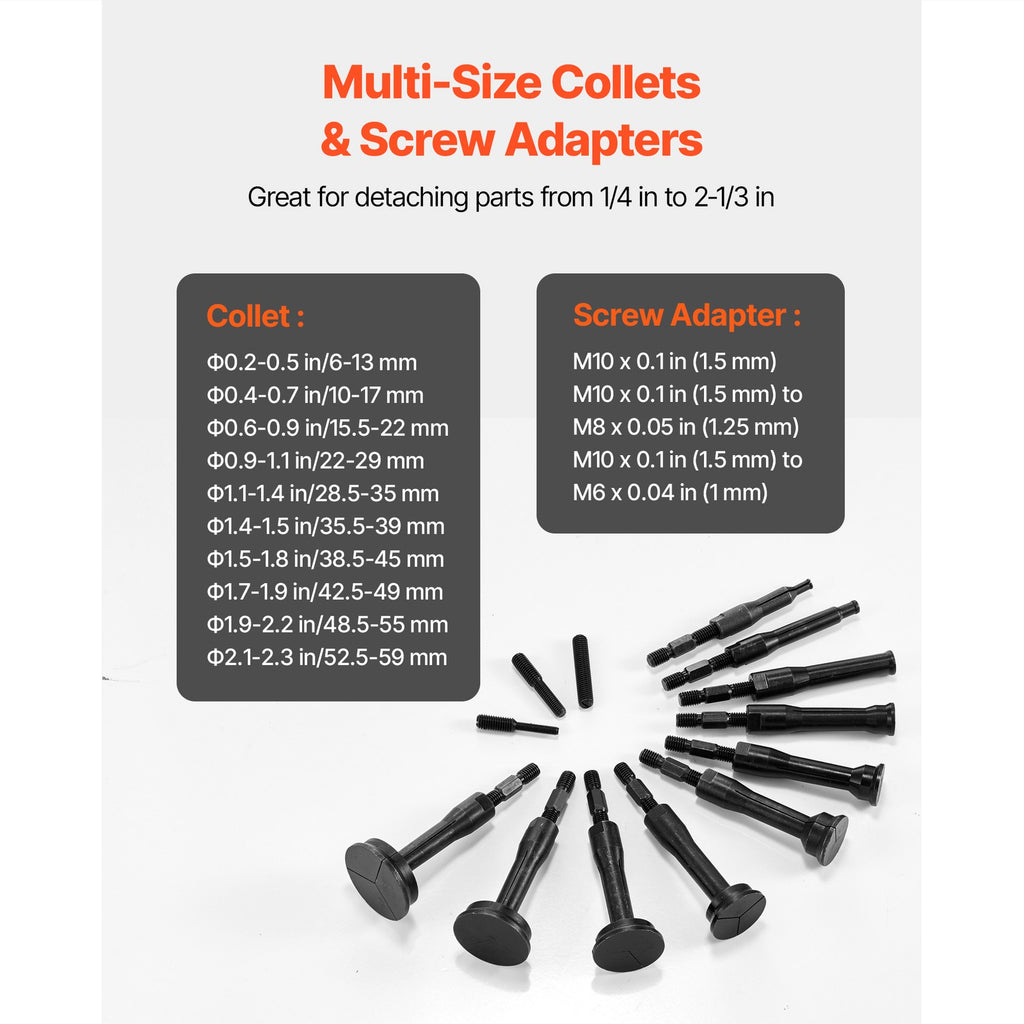 Uimoso 16pcs Blind Hole Bearing Puller Set Internal Extractor and Slide Hammer