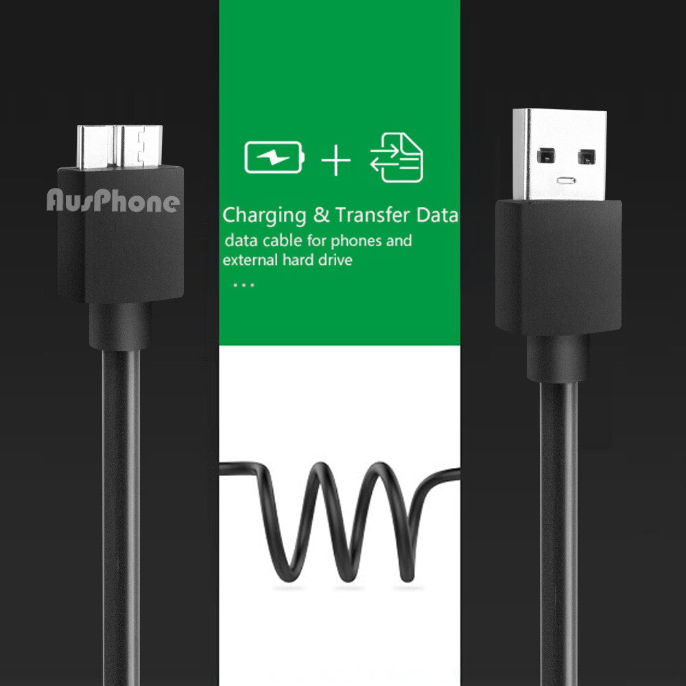 USB 3.0 Micro-B to Type-A Cable for External Hard Drives