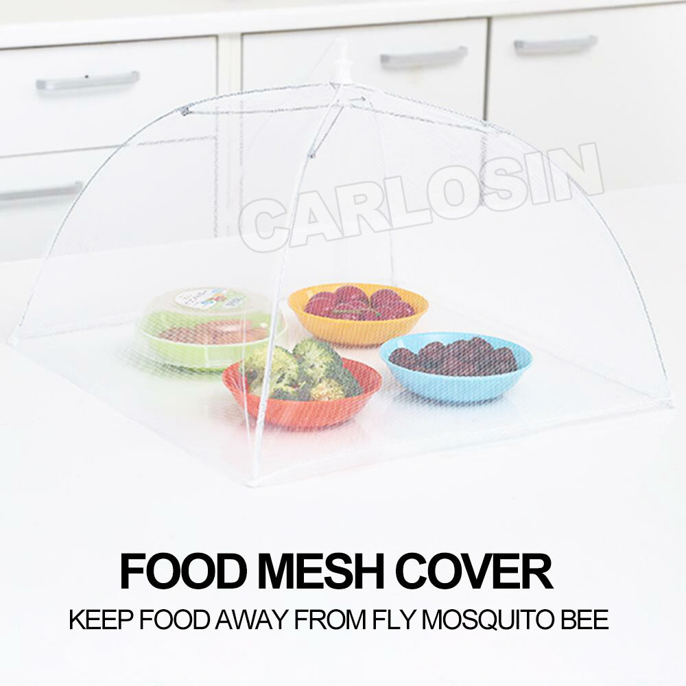 6x BBQ Food Cover Collapsible Pop Up Mesh Fly Wasp Net
