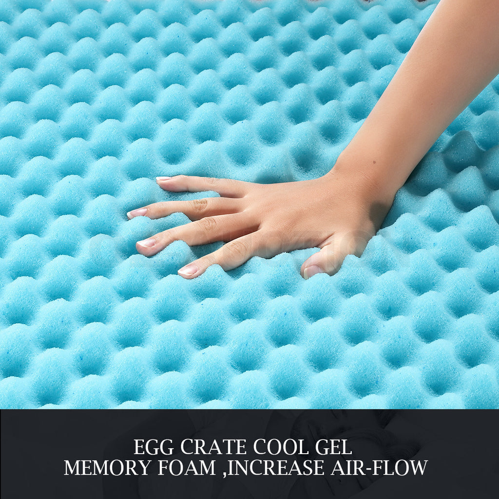 Luxdream Adjustable Wedge Pillow Cool Gel Memory Foam Back Support