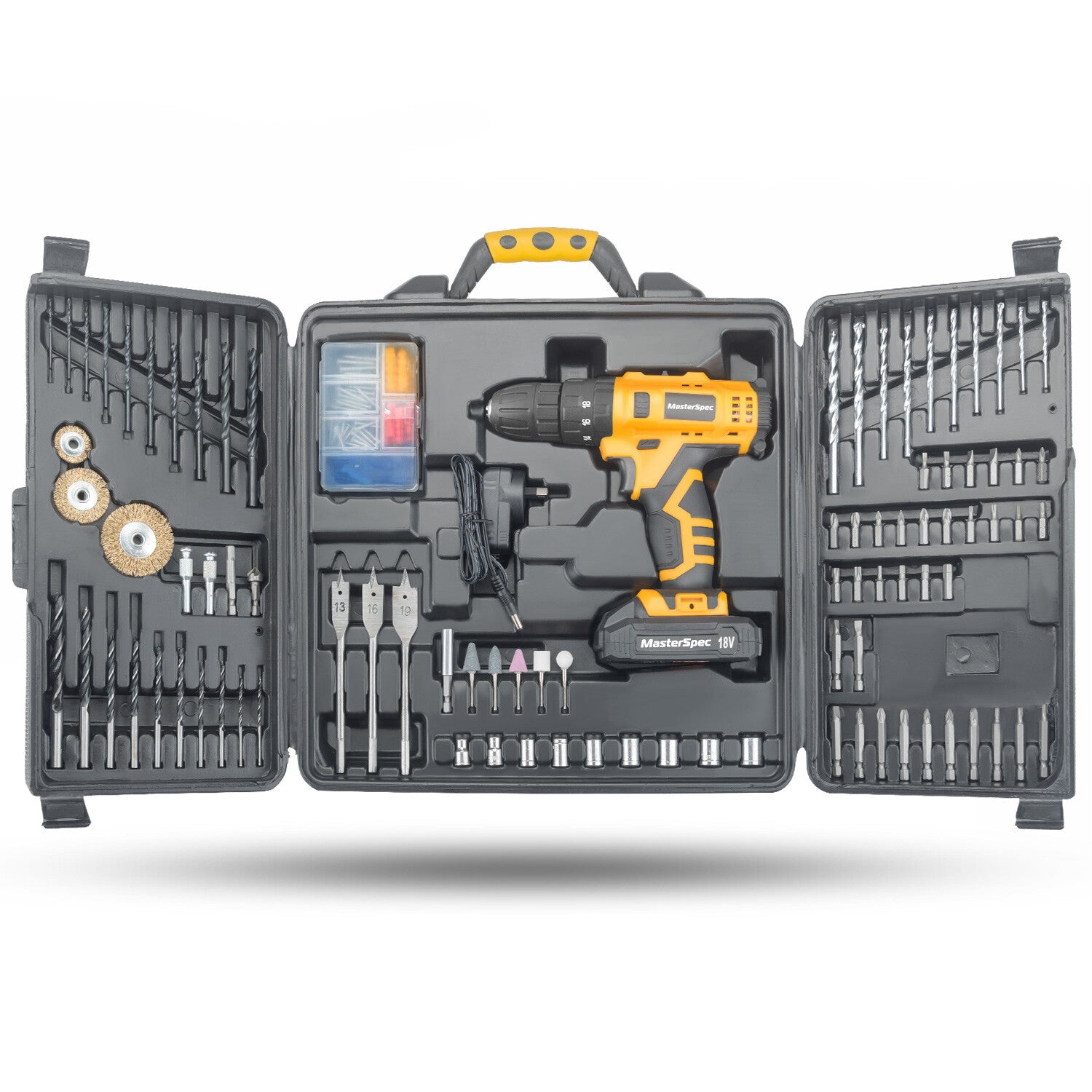 92pc Cordless Hammer Drill – 18V Power Tool Kit with Bits