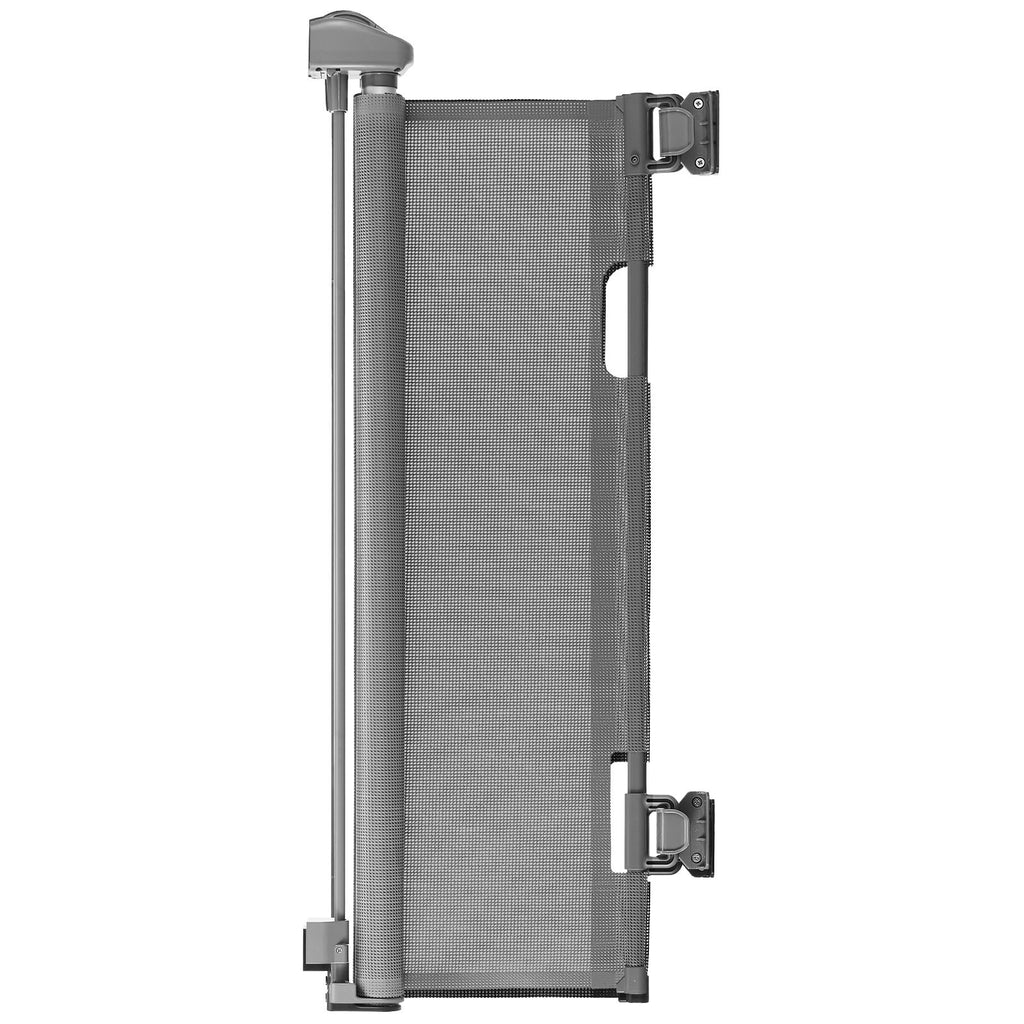 Uimoso Retractable Mesh Gate for Pets and Babies, 1430 mm W, 795 mm Tall, Gray