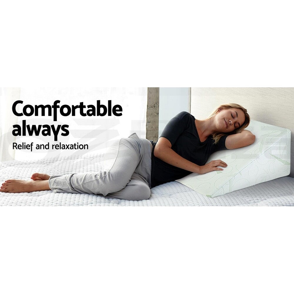 Bedding Memory Foam Wedge Pillow Bamboo Back Support