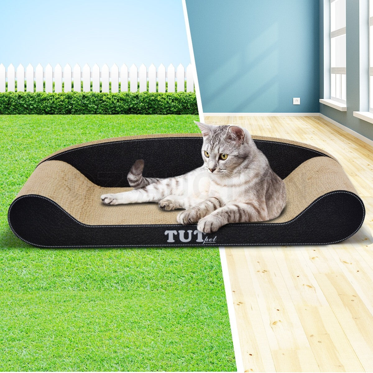 Cat Scratching Post Toy Corrugated Cardboard Pet Gym XL