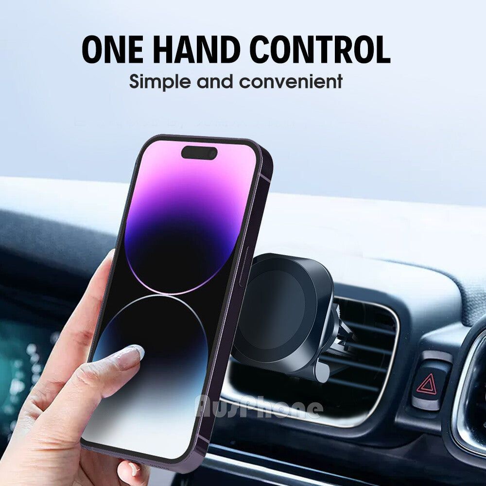 15W Magnetic Car Phone Holder Wireless Charger for MagSafe iPhone
