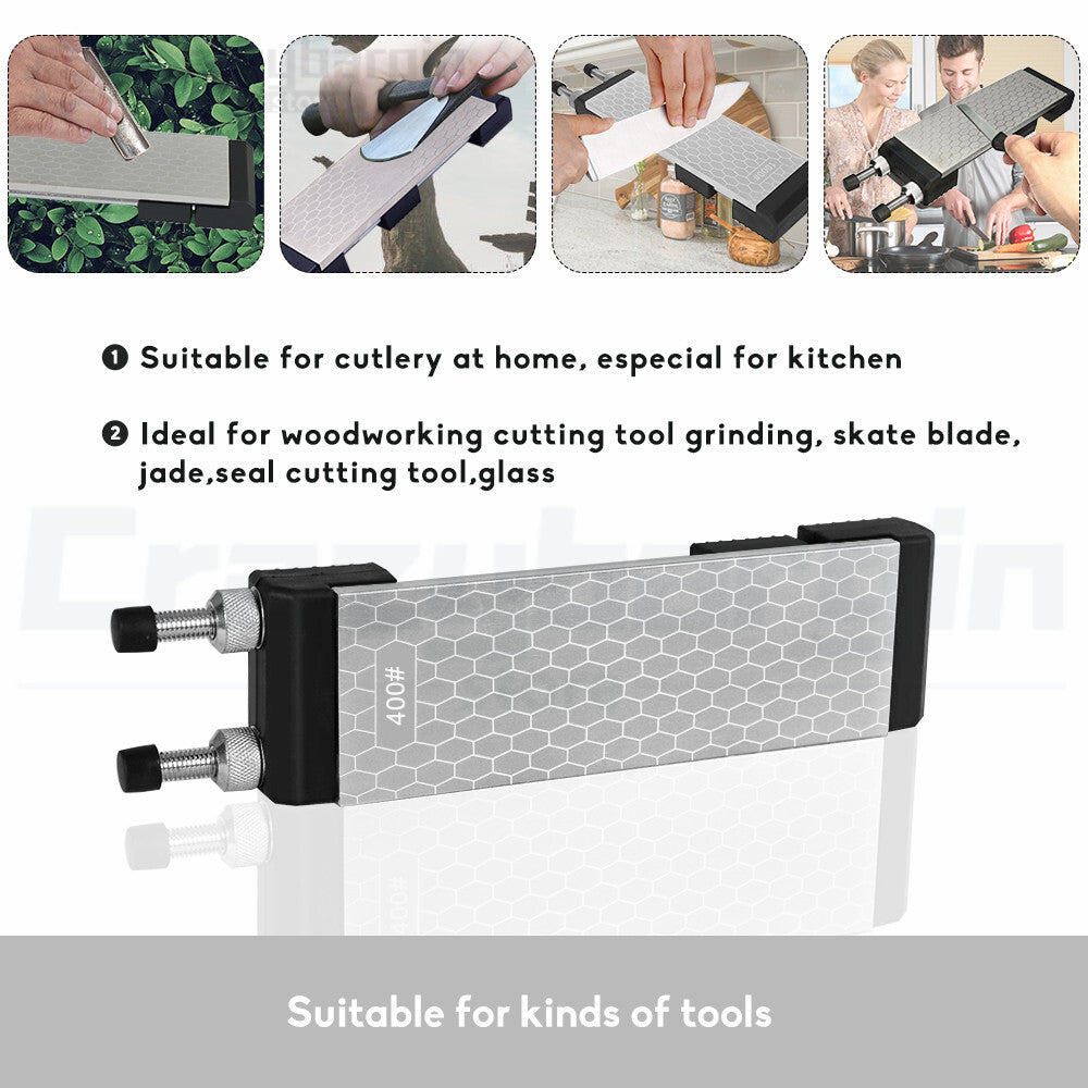 Double-Sided Diamond Sharpening Stone – Kitchen Knife Whetstone