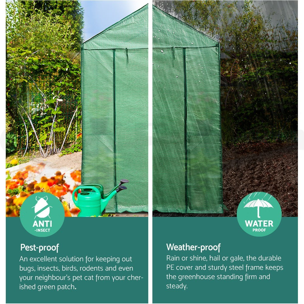 Walk-In Greenhouse Tunnel 4 Shelves Plant 1.9x1.2x1.9m