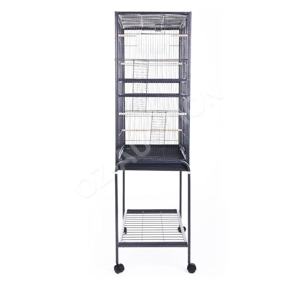 155cm Large Pet Bird Cage – Parrot Aviary with Perch & Castor Wheels