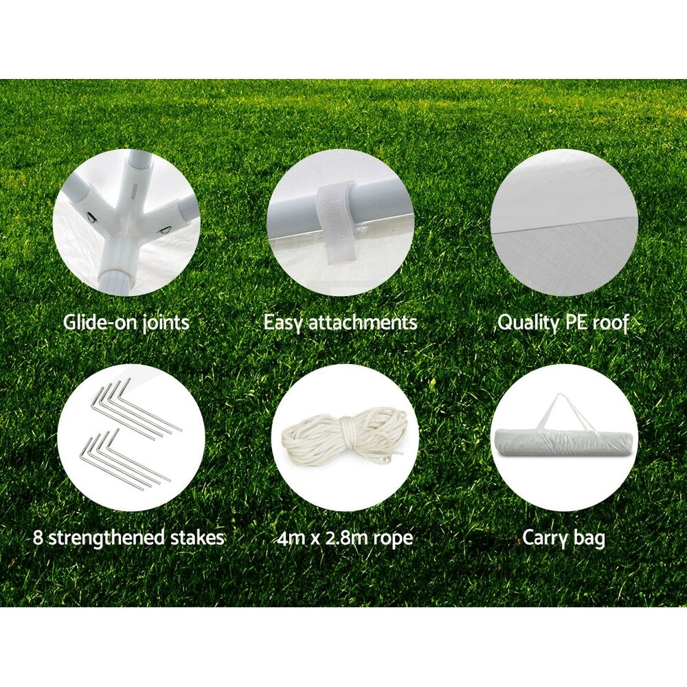 3x3 Gazebo Wedding Party Marquee Tent Outdoor Camping White