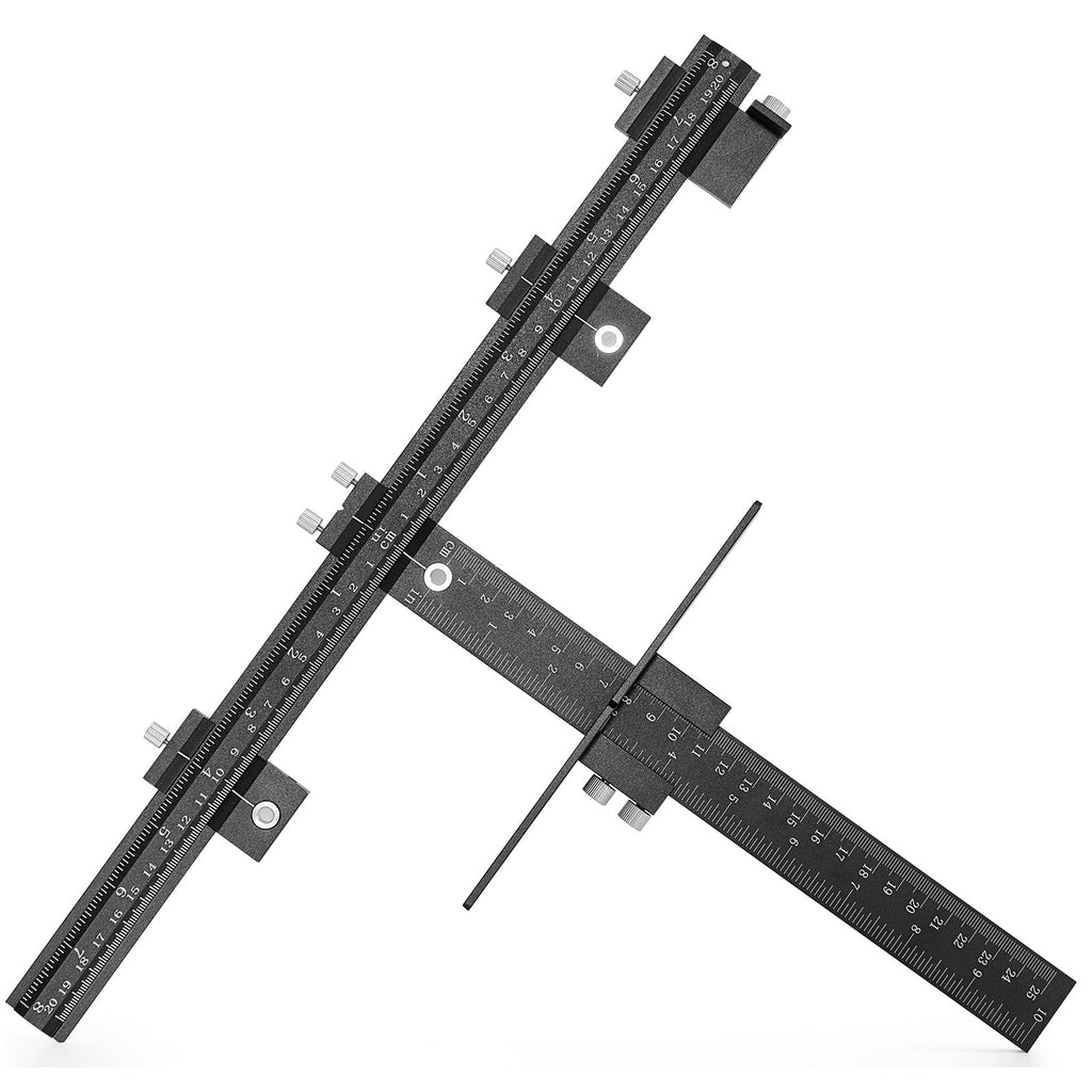 Uimoso Cabinet Hardware Jig Aluminum Alloy Cabinet Handle Jig with Center Punch