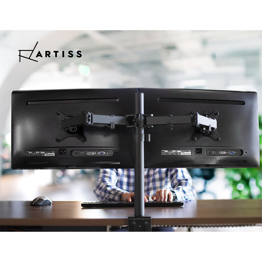 32'' Dual Monitor Desk Mount Arm Bracket Black