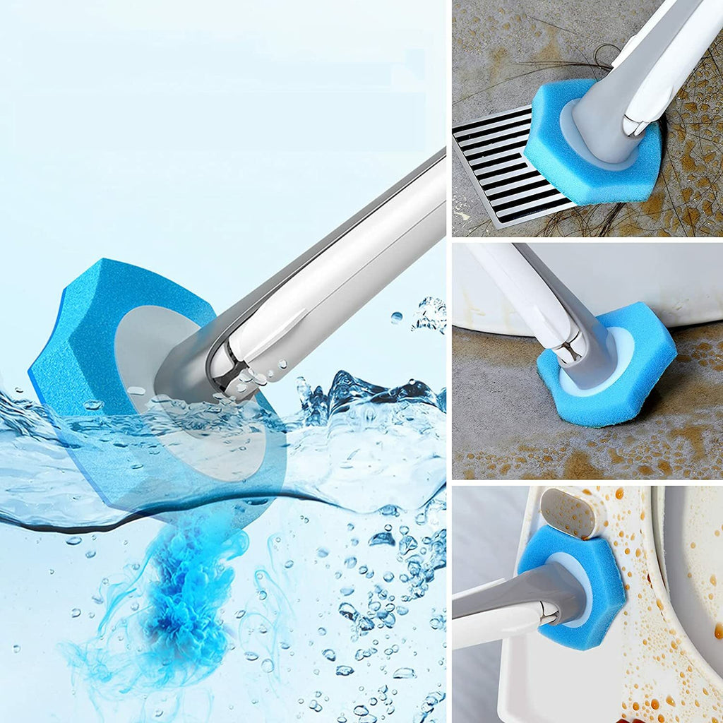Disposable Toilet Brush Set – Freestanding with Replacement Heads