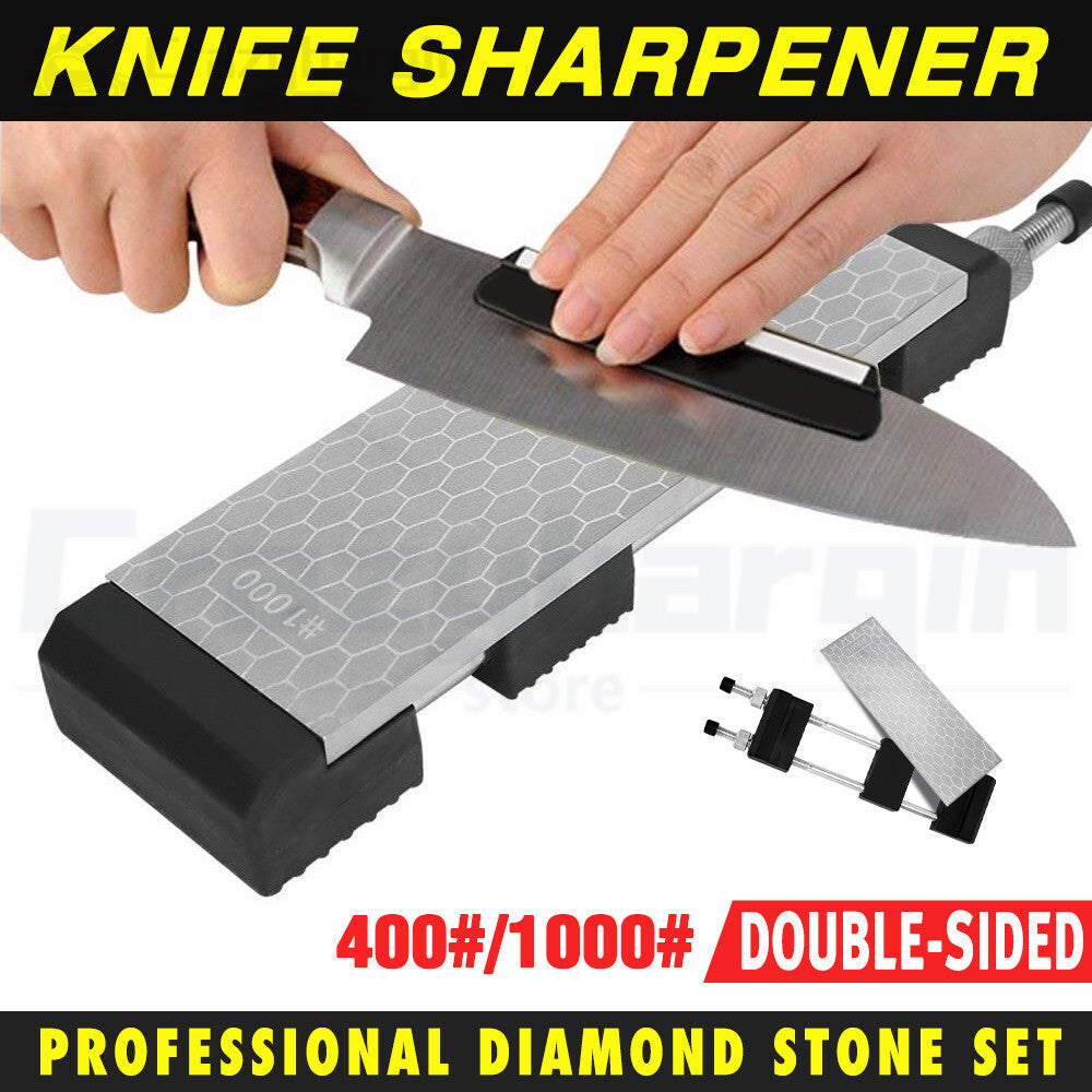 Double-Sided Diamond Sharpening Stone – Kitchen Knife Whetstone