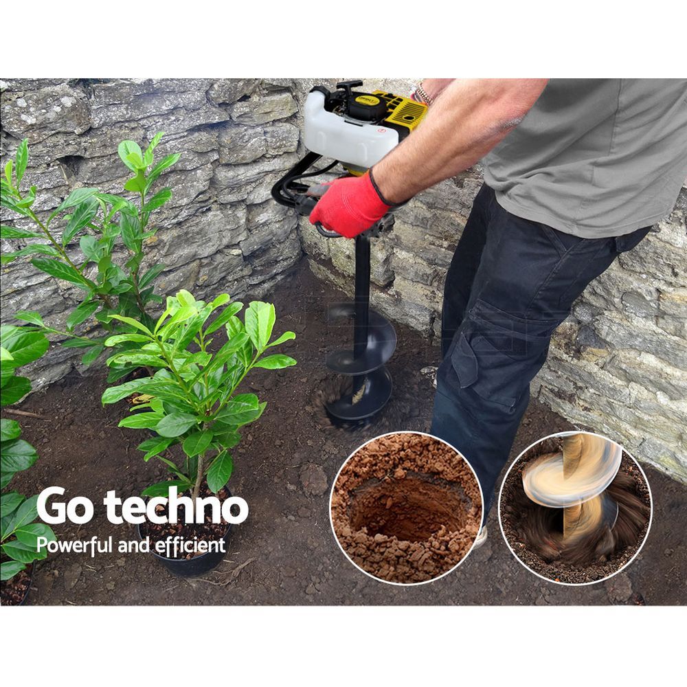 Petrol Post Hole Digger Auger Drill Borer Fence Earth Power Bits