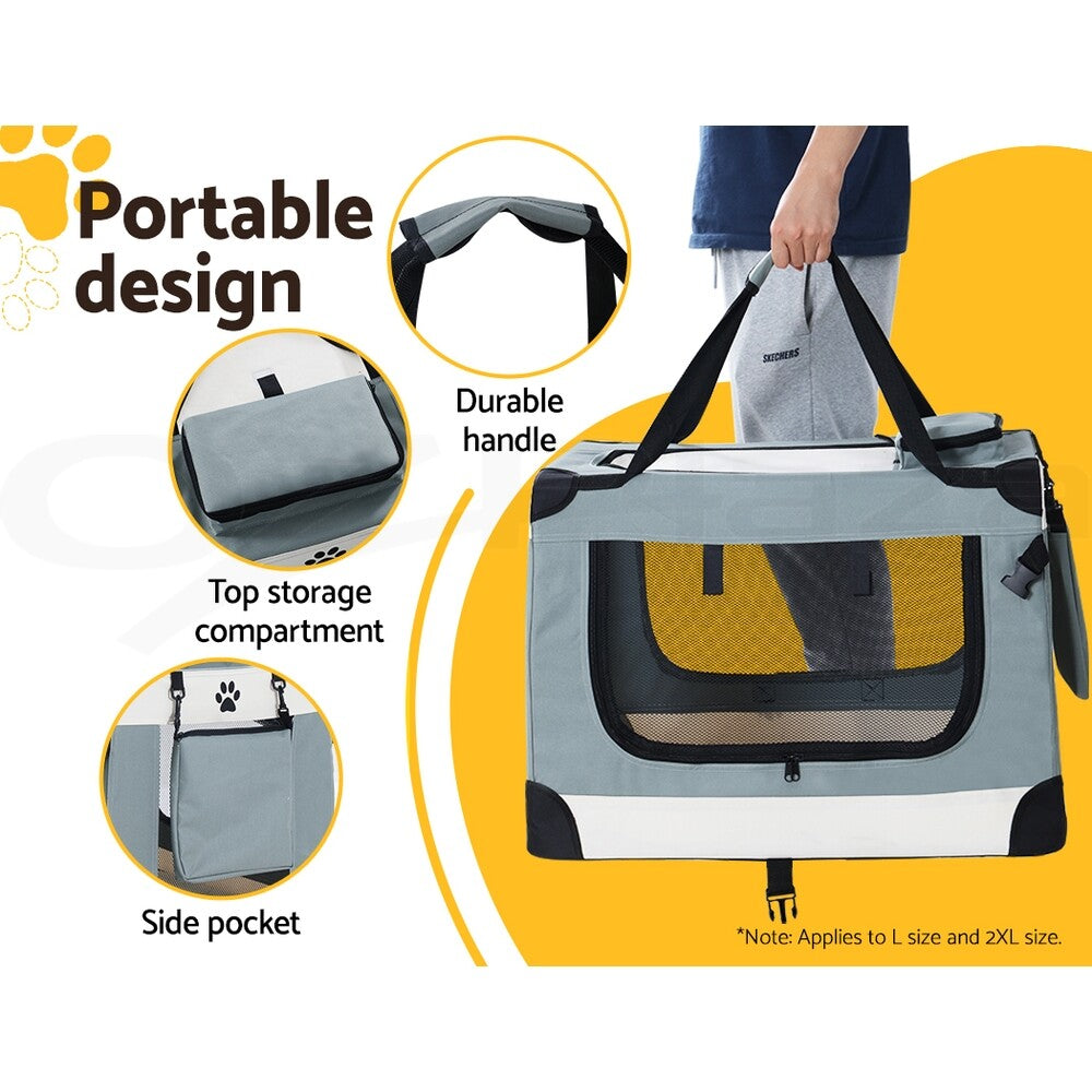 i.Pet Pet Soft Crate Carrier Dog Cat Travel Portable Bag Large Puppy Kennel Cage