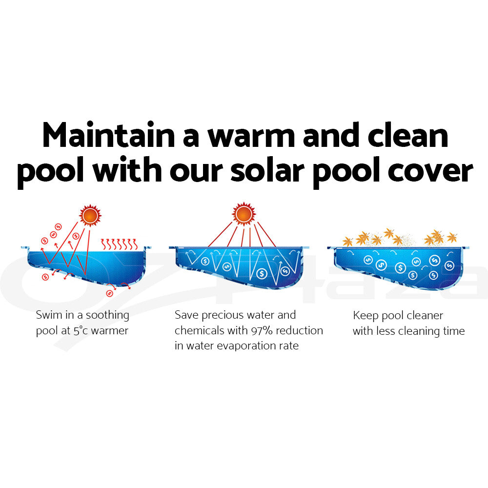 Aqua Buddy Pool Cover 500 Micron Solar Blanket Covers Swimming Outdoor 8 SIZES